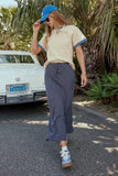 Rayne Striped Maxi Skirt in Navy FINAL SALE