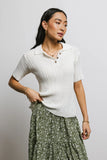 Millie Knit Sweater Top in Off White FINAL SALE