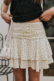 Trina Polka Dot Mini Skirt in Yellow
