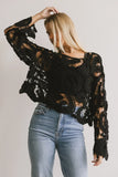 No Worries Crochet Top in Black FINAL SALE