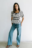 Tallie Floral Blouse in Cream FINAL SALE