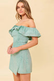 YOURS TO KEEP LIGHT GREEN SKORT ROMPER