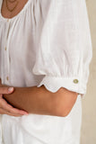 Owen Scalloped Top in White FINAL SALE