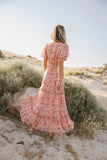 Manoella Floral Maxi Dress in Red FINAL SALE