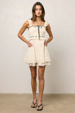 Teddie Embroidered Mini Dress FINAL SALE