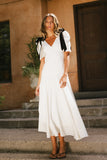 Nellie Drop Waist Maxi Dress in Cream