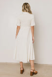 Nicole Smocked Maxi Dress in Cream FINAL SALE