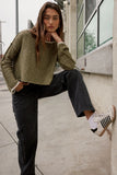 Robin Knit Sweater in Olive FINAL SALE