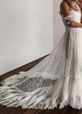 Bohemia Star tassel Chic Lace Wedding Dress
