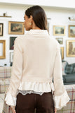 Bennet Double Layer Sweater in Cream