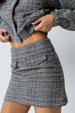 Finley Tweed Mini Skirt in Black