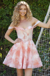 TWYLA A LINE MINI DRESS SALMON