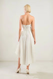 LIFES COMPASS WHITE STRAPLESS MIDI DRESS