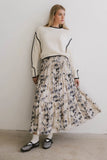 Maxine Floral Skirt in Blue FINAL SALE