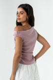 Susanna Asymmetrical Top in Mauve