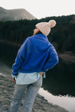 Mickey Half Zip Sweatshirt in Blue FINAL SALE