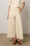 Perrie Floral Wide Leg Pants in Cream FINAL SALE