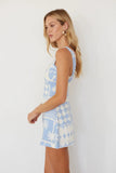Asteria Printed Mini Romper Dress