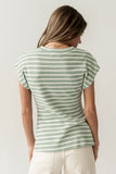 Devin Striped Top in Green