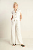 KNOW BETTER WHITE EYELET JUMPSUIT