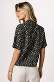 Xiomara Floral Button Up in Black FINAL SALE