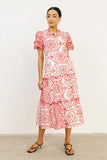 Alena Eyelet Lace Dress in Red FINAL SALE