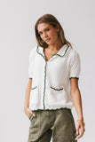 Jaida Contrast Knit Top