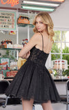 ROSEMARY A LINE MINI DRESS BLACK