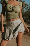 Morgan Smocked Top in Green