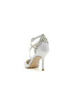 Pointed Toe Cross Strap With Rhinestones Stiletto Heels