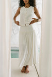 Ray Scallop Maxi Skirt