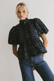 Stassi Printed Blouse in Navy FINAL SALE