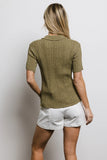 Millie Knit Sweater Top in Olive FINAL SALE
