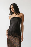 Pura Lace Trim Tube Top in Black