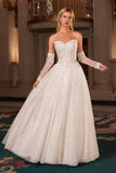 LILITH GOWN A LINE TULLE DRESS WITH GLOVES OFF WHITE