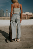 Marvin Crochet Wide Leg Jeans