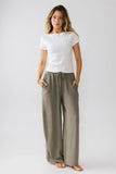 Salma Wide Leg Pants in Olive