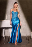 Dasha Gown Statement Crystal Drop Waist Dress