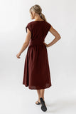 Matilda Pleated Maxi Dress in Rust FINAL SALE