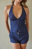 Rory Denim Halter Top