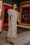 Campbell Denim Dress in Leopard FINAL SALE