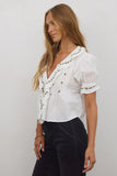 Suzie Embroidered Blouse in Off White FINAL SALE