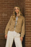 Tammy Collared Jacket in Khaki FINAL SALE