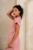 Esme Striped Maxi Dress in Red FINAL SALE