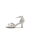 Simple Open Toe Buckle Strap Chunky Heels