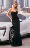 Haven Gown Chiffon Fitted Long Strapless Dress