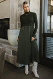 Zeda Midi Dress in Olive FINAL SALE