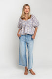 Corina Cropped Wide Leg Jeans