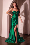 MEGAN GOWN SATIN STRAPLESS FITTED GOWN