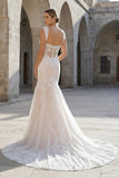Mermaid Off the Shoulder Lace Wedding Dresses with Train